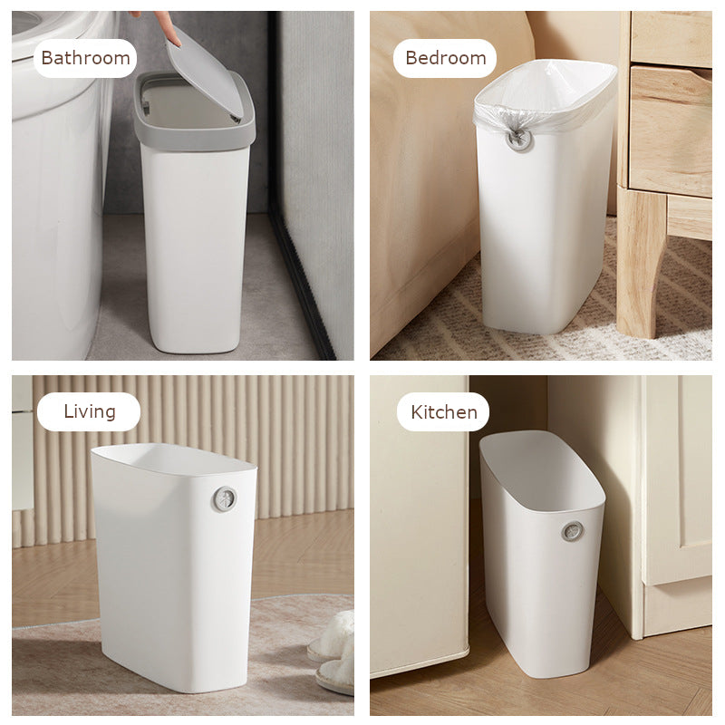 ๐ธ๐ฌ Ready Stock Hygienic Easy-to-Bag Garbage Waste Bin Rubbish Bin Trash Can Dustbin Basket Narrow Gaps No Ring Design