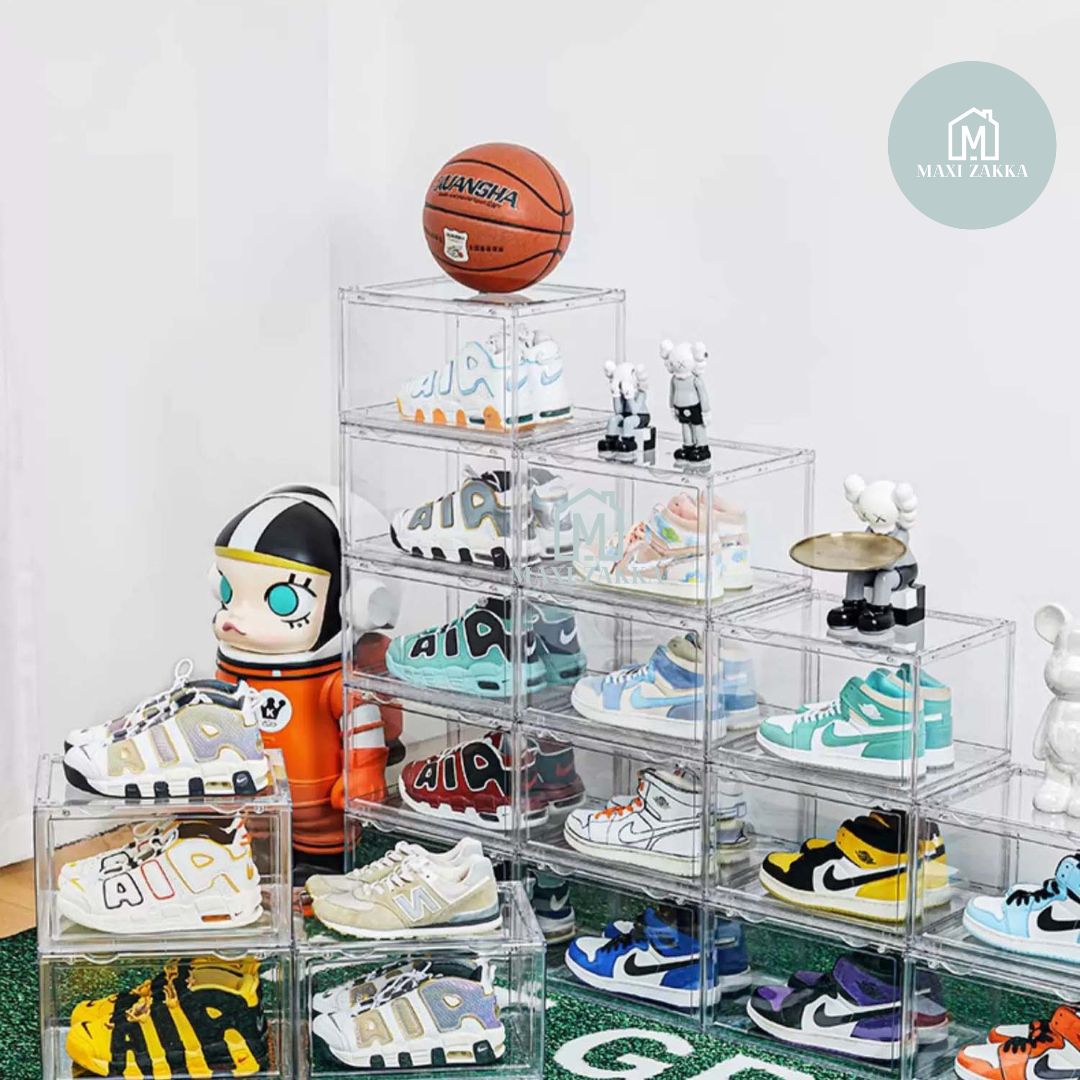 Acrylic Display Box Transparent Collectibles Case for Pop Mart, Shoes, Labubu, Lego, Toys & Bag Organizer