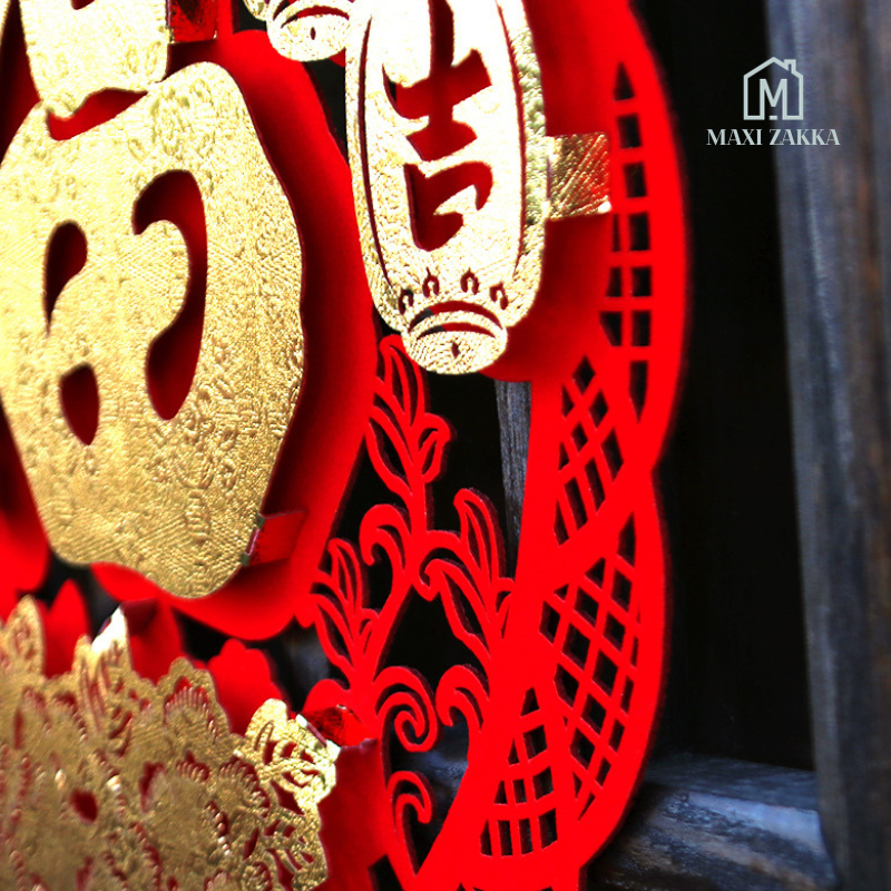 ๐ธ๐ฌ Ready Stock DIY Chinese New Year Decoration Hanging Ornament Sticker CNY Spring Festival 3D Home Door Window FU