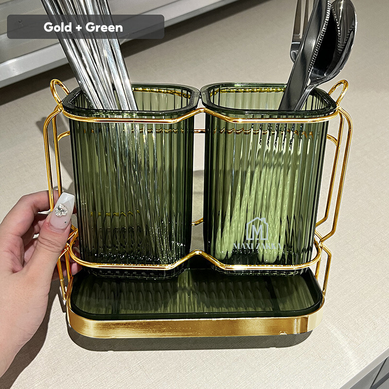 ๐ธ๐ฌ Ready Stock Cutlery Organizer Utensils Holder Fork Spoon Knife Storage Drainer Chopsticks Tableware Household Kitchen
