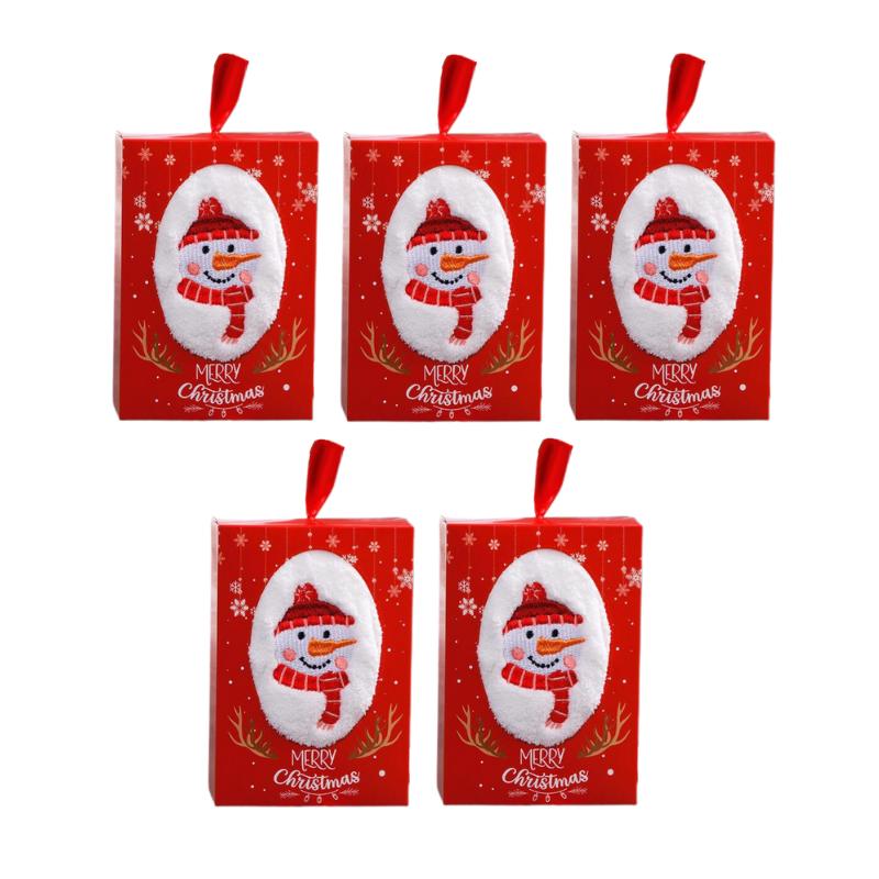 Ready Stock Christmas Towel Gift Embroidery Children Customer Giveaway Promotion Plush Toy Cake Corporate Chrix Eve