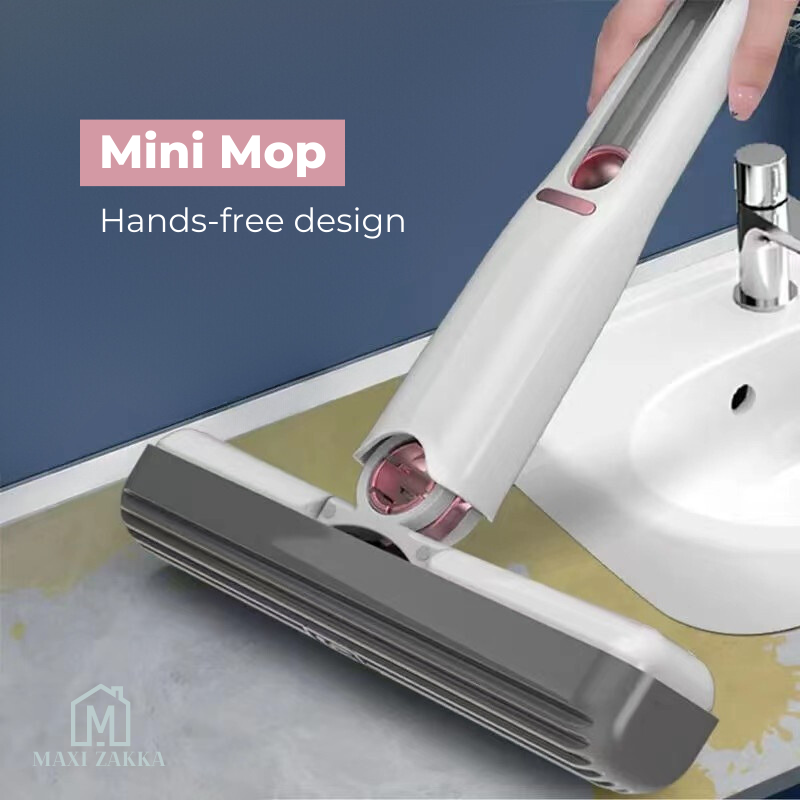 ๐ธ๐ฌ Ready Stock Hands-Free Lazy Sponge Mop Household Mini Desktop Glass Cleaning Tools Bathroom Toilet Portable Brush Car