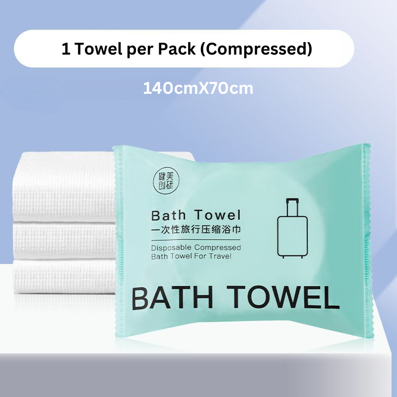 ๐ธ๐ฌ Ready Stock Premium Disposable Travel Towel Set Thickened Enlarged Nonwoven Bath Towel Hotels Business Trips Beach