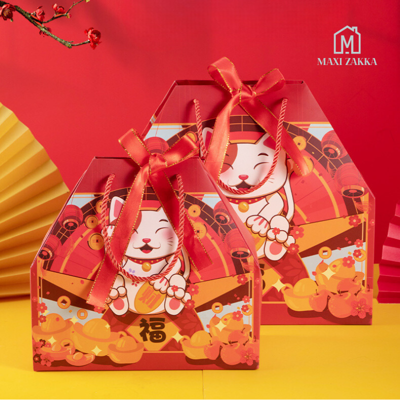 ๐ธ๐ฌ Ready Stock CNY Paper Gift Bag Mandarin Orange Candy Lucky Bag Fortune Gift Bag Chinese New Year 2024 Red Carrier Bag