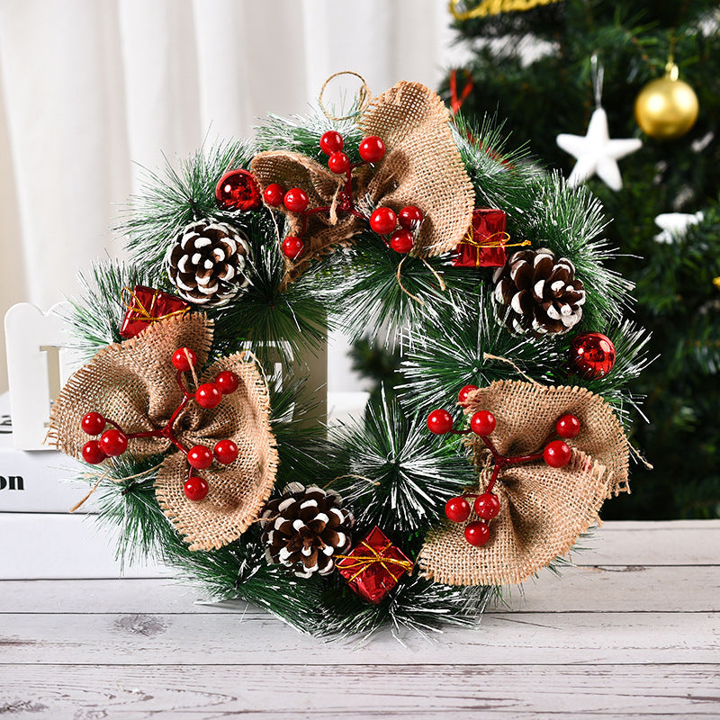 ๐ธ๐ฌ Local Stock Christmas Wreath Decoration Door Hanging New Rattan Wreath 30cm 40cm Courtyard Hotel Shopping Mall