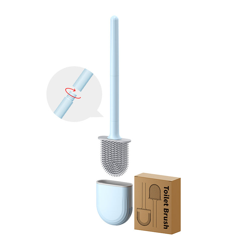 πΈπ¬ Ready Stock Toilet Brush With Holder Wall Mounted Silicone Toilet Brush Cleaning Brush Cleaner Scrubber