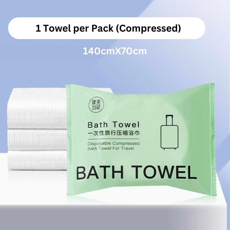 ๐ธ๐ฌ Ready Stock Premium Disposable Travel Towel Set Thickened Enlarged Nonwoven Bath Towel Hotels Business Trips Beach