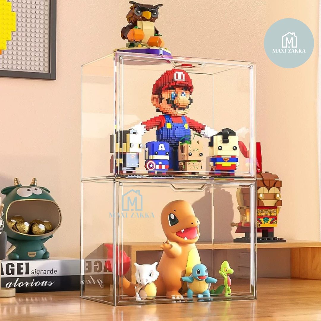 Acrylic Display Box Transparent Collectibles Case for Pop Mart, Shoes, Labubu, Lego, Toys & Bag Organizer