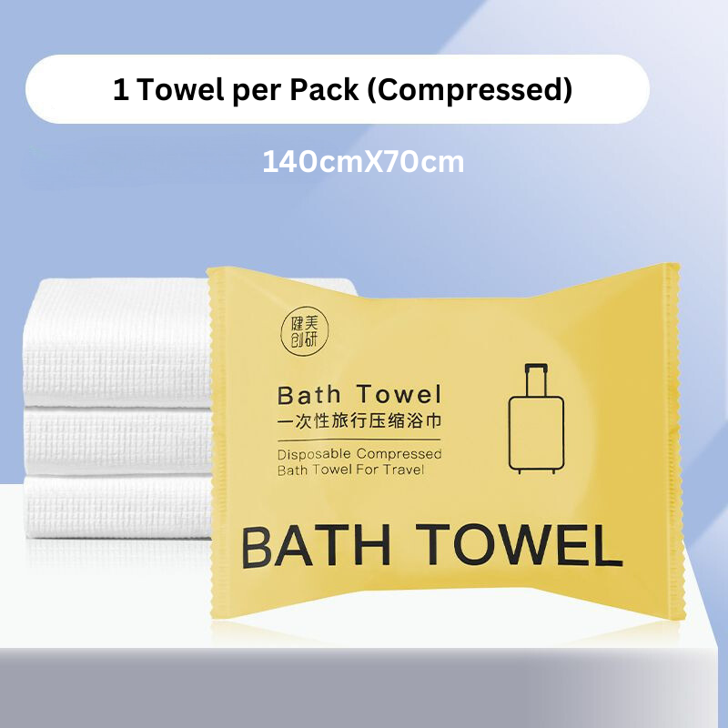๐ธ๐ฌ Ready Stock Premium Disposable Travel Towel Set Thickened Enlarged Nonwoven Bath Towel Hotels Business Trips Beach