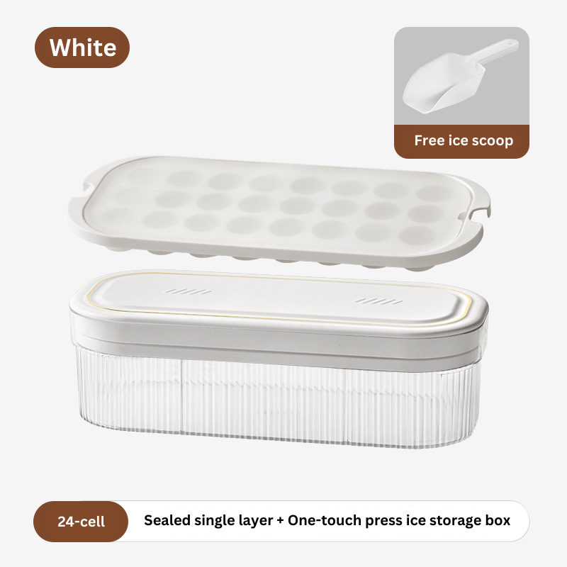 ๐ธ๐ฌ Ready Stock Ice Cube Tray Mold Maker Household Square Ice Storage Press-and-Release Easy Release Silicone Ice Box