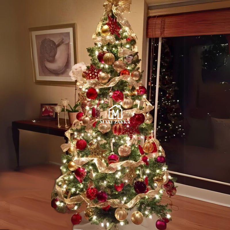 ๐ธ๐ฌ Ready Stock Premium Artificial Holiday Christmas Tree Value Decor Pack 150cm/180cm/210cm Full Dense Led Light Ribbon