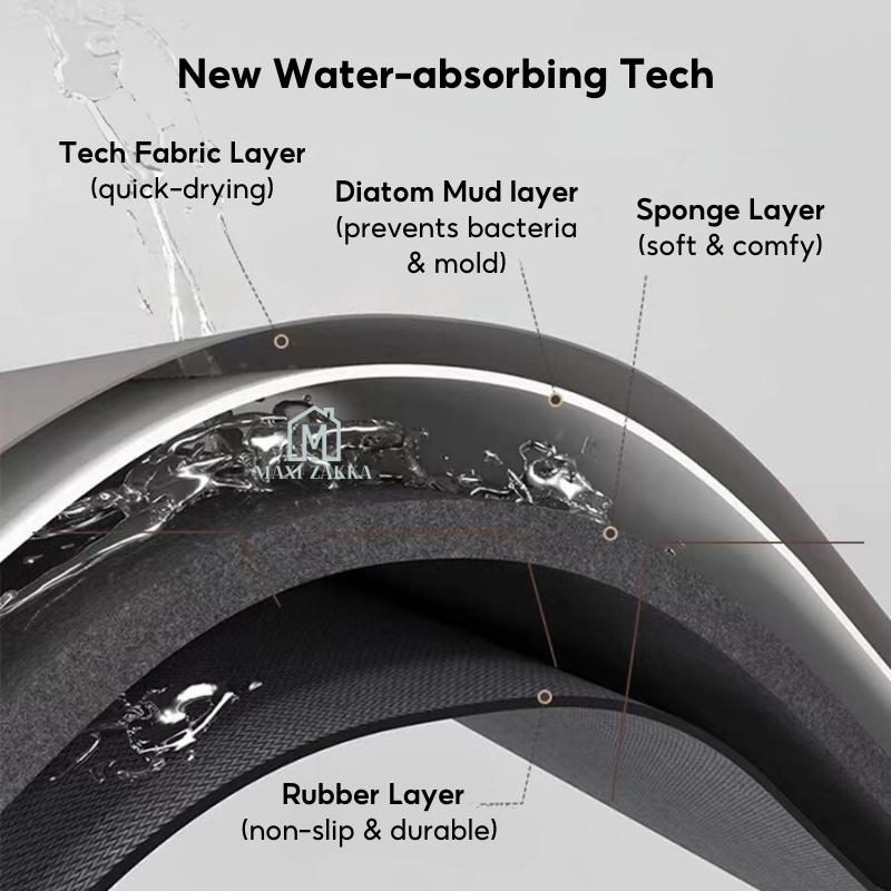 Ready Stock Red Festive CNY Diatom Floor Bath Mat Washable Non-Slip Chinese New Year Home Decor 2025 Snake Year Spring Festival