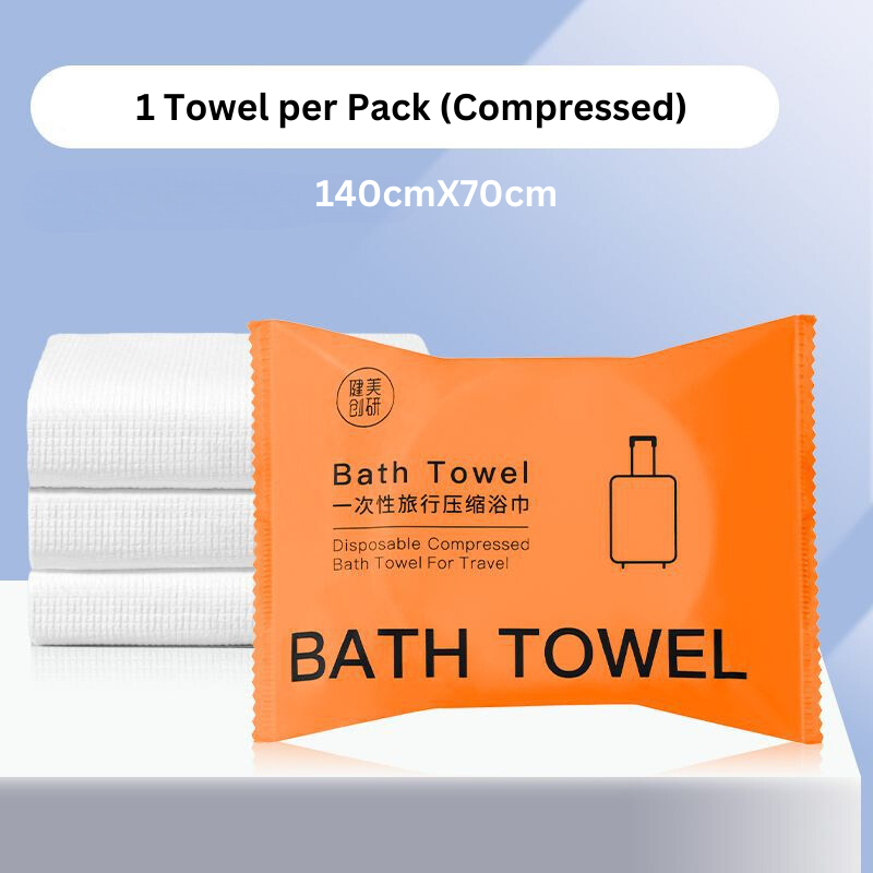 ๐ธ๐ฌ Ready Stock Premium Disposable Travel Towel Set Thickened Enlarged Nonwoven Bath Towel Hotels Business Trips Beach