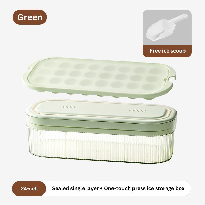 ๐ธ๐ฌ Ready Stock Ice Cube Tray Mold Maker Household Square Ice Storage Press-and-Release Easy Release Silicone Ice Box