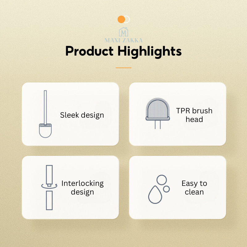 πΈπ¬ Ready Stock Toilet Brush With Holder Wall Mounted Silicone Toilet Brush Cleaning Brush Cleaner Scrubber