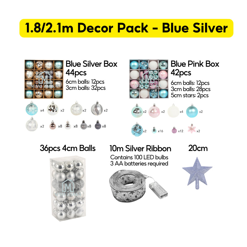 ๐ธ๐ฌ Ready Stock Premium Artificial Holiday Christmas Tree Value Decor Pack 150cm/180cm/210cm Full Dense Led Light Ribbon
