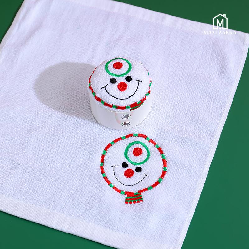 Ready Stock Christmas Towel Gift Embroidery Children Customer Giveaway Promotion Plush Toy Cake Corporate Chrix Eve