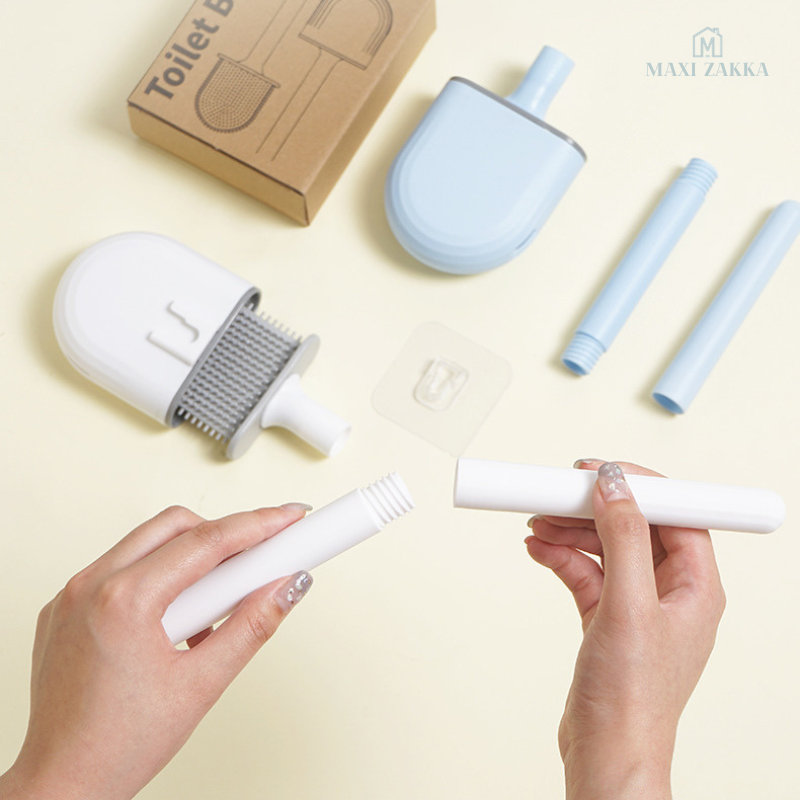 πΈπ¬ Ready Stock Toilet Brush With Holder Wall Mounted Silicone Toilet Brush Cleaning Brush Cleaner Scrubber