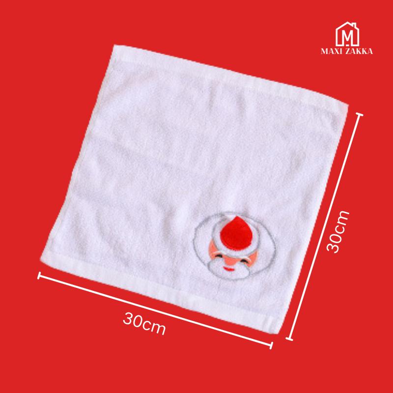 Ready Stock Christmas Towel Gift Embroidery Children Customer Giveaway Promotion Plush Toy Cake Corporate Chrix Eve