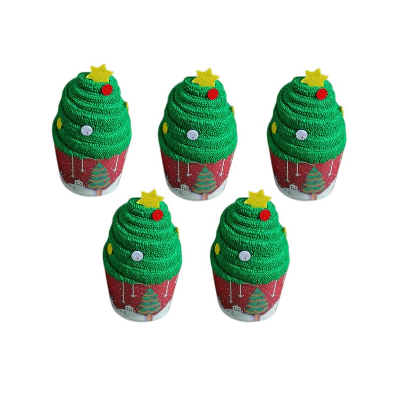 Ready Stock Christmas Towel Gift Embroidery Children Customer Giveaway Promotion Plush Toy Cake Corporate Chrix Eve