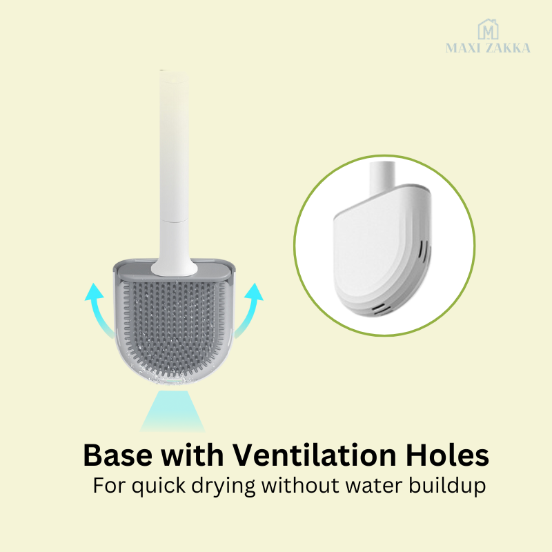 πΈπ¬ Ready Stock Toilet Brush With Holder Wall Mounted Silicone Toilet Brush Cleaning Brush Cleaner Scrubber