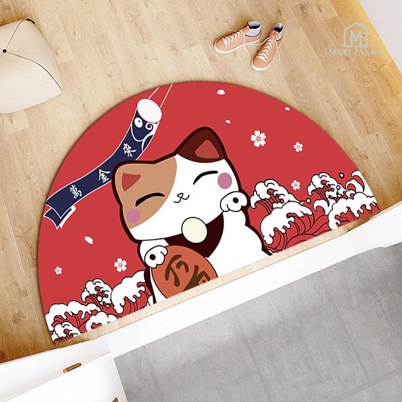 Ready Stock Red Festive CNY Floor Mat Washable Non-Slip Chinese New Year Home Decor Velvet 2025 Snake Year Spring Festival