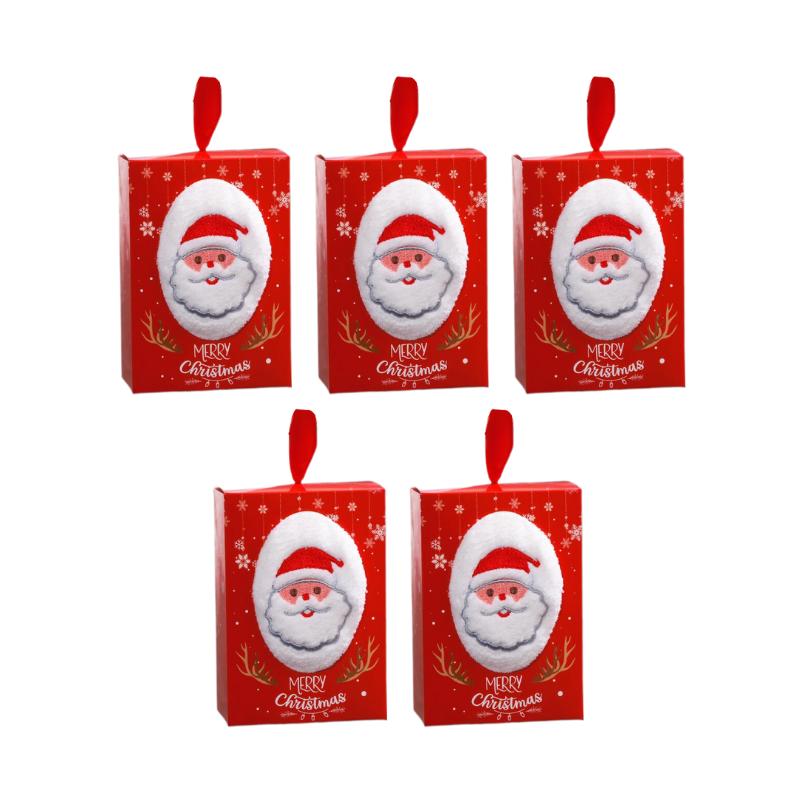 Ready Stock Christmas Towel Gift Embroidery Children Customer Giveaway Promotion Plush Toy Cake Corporate Chrix Eve