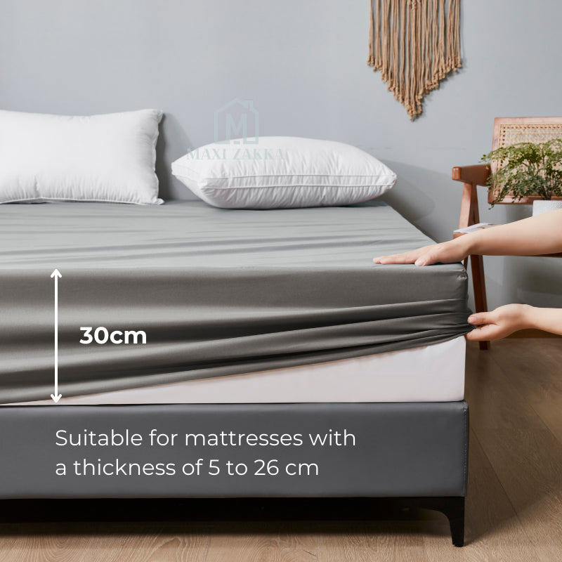 ๐ธ๐ฌ Ready Stock Waterproof Mattress Protector Fitted Bedsheet Cover King Queen Single Super Single Kids Baby Urine Pad