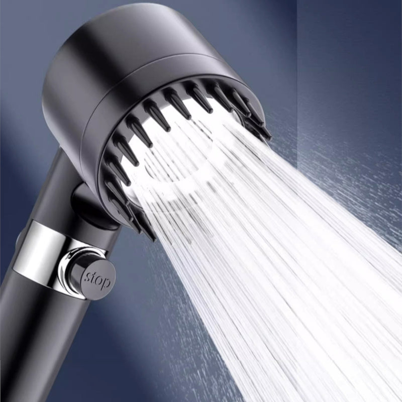 Detachable Shower Head Handheld High Pressure 3 Mode One Button Stop Water Silicone Massage Nodes
