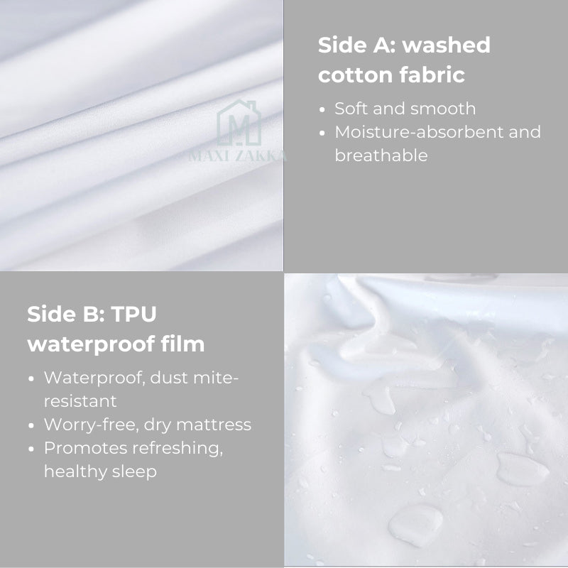 ๐ธ๐ฌ Ready Stock Waterproof Mattress Protector Fitted Bedsheet Cover King Queen Single Super Single Kids Baby Urine Pad