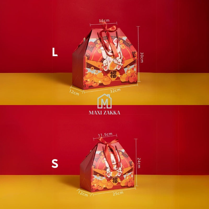๐ธ๐ฌ Ready Stock 1 Pc CNY Paper Gift Bag Mandarin Orange Candy Lucky Bag Fortune Gift Chinese New Year 2025 Red Carrier