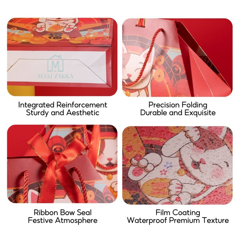 ๐ธ๐ฌ Ready Stock 1 Pc CNY Paper Gift Bag Mandarin Orange Candy Lucky Bag Fortune Gift Chinese New Year 2025 Red Carrier