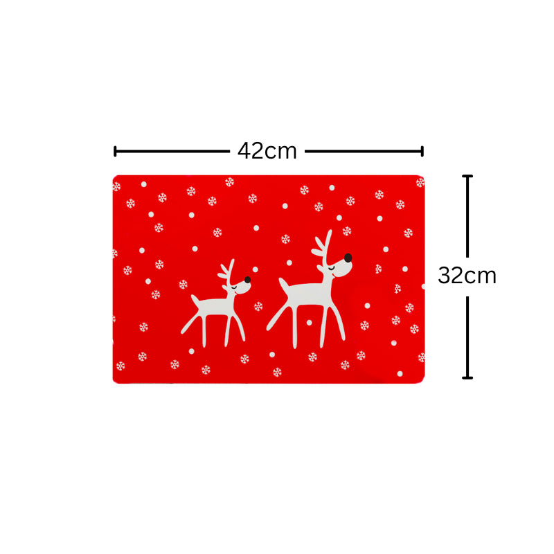 ๐ธ๐ฌ Ready Stock Christmas Decor Placemat Coaster for Dining Table Kitchen Waterproof Linen Placemat Table mat