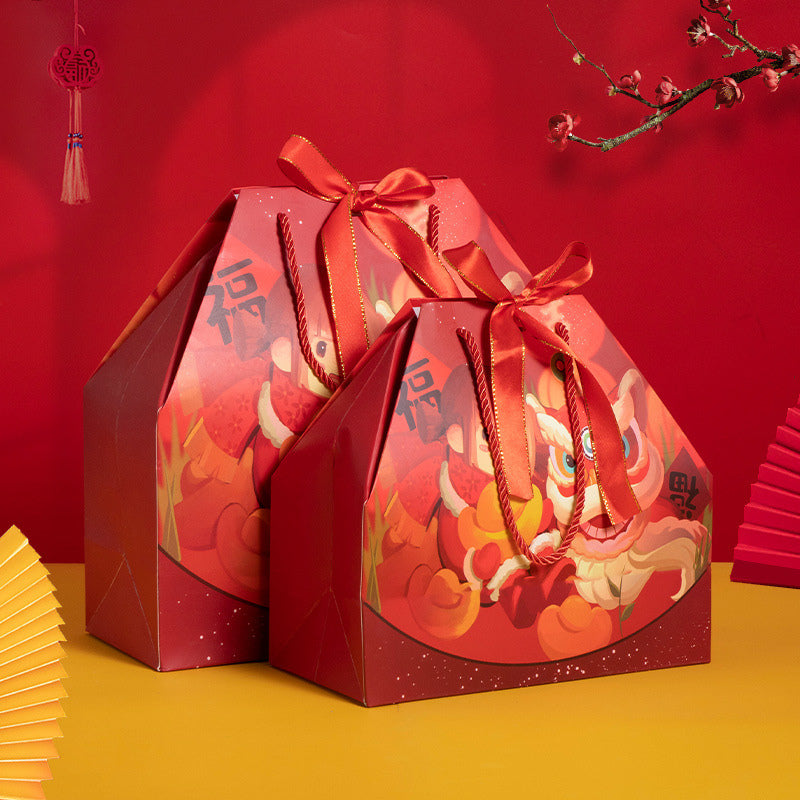 ๐ธ๐ฌ Ready Stock 1 Pc CNY Paper Gift Bag Mandarin Orange Candy Lucky Bag Fortune Gift Chinese New Year 2025 Red Carrier