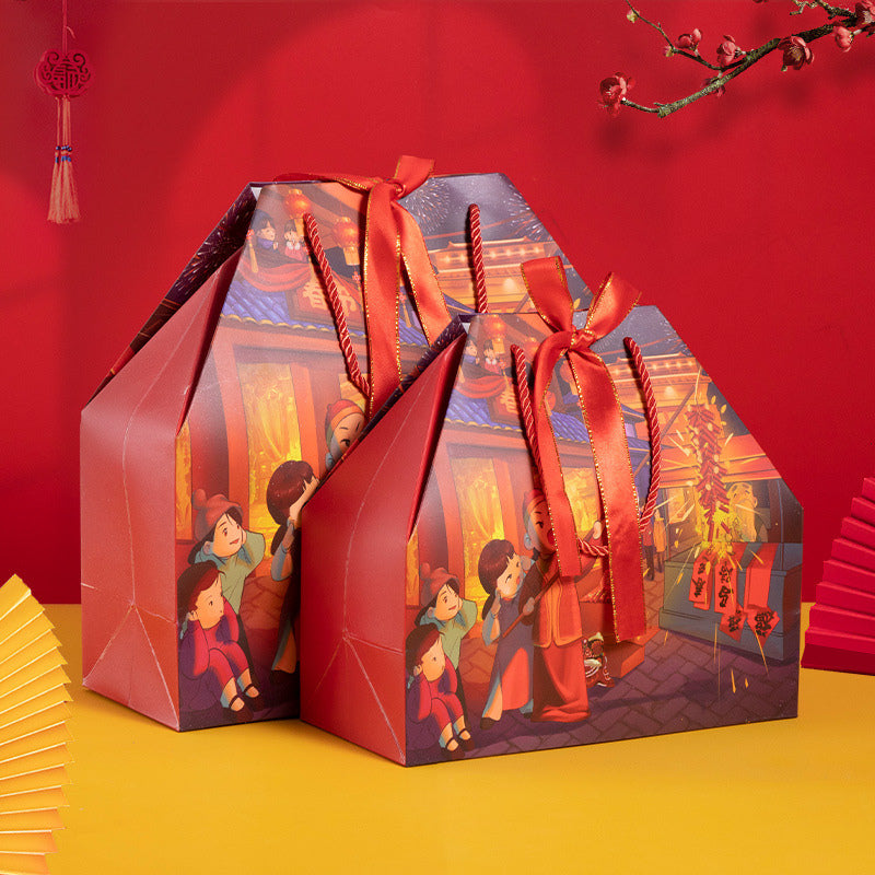 ๐ธ๐ฌ Ready Stock 1 Pc CNY Paper Gift Bag Mandarin Orange Candy Lucky Bag Fortune Gift Chinese New Year 2025 Red Carrier