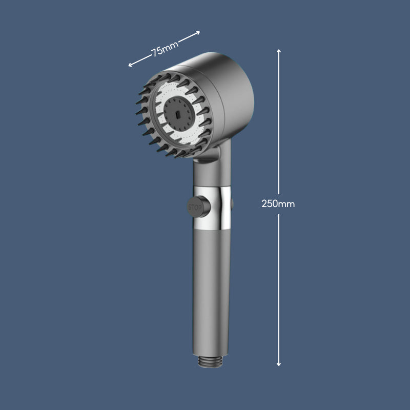 Detachable Shower Head Handheld High Pressure 3 Mode One Button Stop Water Silicone Massage Nodes