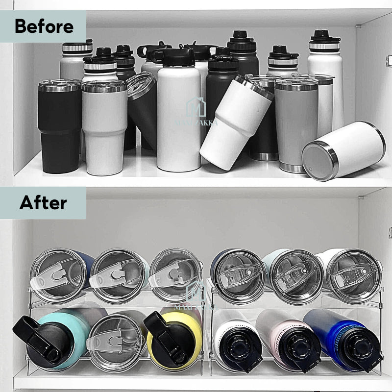 ๐ธ๐ฌ Ready Stock Water Bottle Flask Holder Stackable Thermos Storage Organizer Organiser Wine Rack Glass Umbrella Fridge