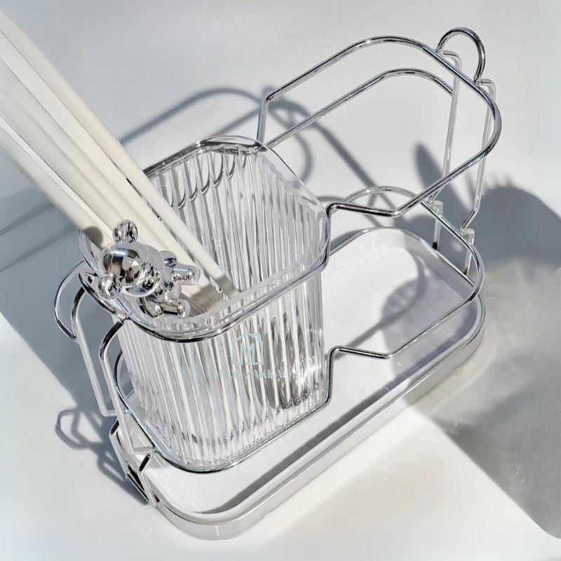 ๐ธ๐ฌ Ready Stock Cutlery Organizer Utensils Holder Fork Spoon Knife Storage Drainer Chopsticks Tableware Household Kitchen