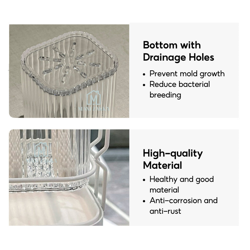 ๐ธ๐ฌ Ready Stock Cutlery Organizer Utensils Holder Fork Spoon Knife Storage Drainer Chopsticks Tableware Household Kitchen