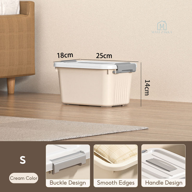 ๐ธ๐ฌ Local Stock Storage Box Stackable Large Plastic Container Wheel Lid Clothing Book Toy Home Cabinet Wardrobe Organizer