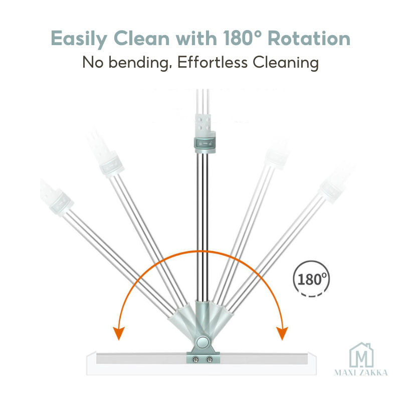 ๐ธ๐ฌ Ready Stock Magic Broom Sweeper Silicone Floor Scraper Extendable Floor Wiper Mop Bathroom Window Glass Cleaner 3 in1