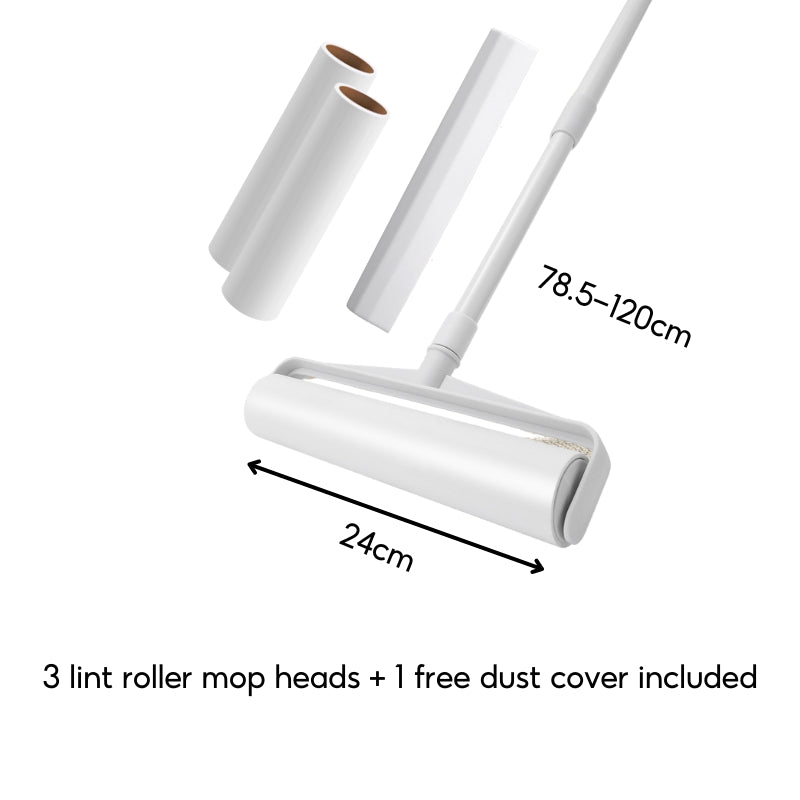 ๐ธ๐ฌ Ready Stock CHEAPEST Lint Roller Mop Dust Pet Hair Removal Extendable Rod Refill Sticky Paper Carpet Rug Bed Clothes