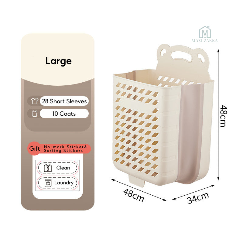 ๐ธ๐ฌ Ready Stock Foldable Laundry Basket Space Saving Dirty Clothes Storage Bag Shelves Toy Organizer Bathroom Large Capac