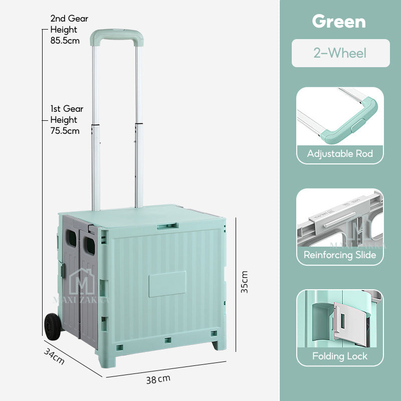 ๐ธ๐ฌ Ready Stock Foldable Grocery Shopping Trolley Large Utility Cart Collapsible Large Capacity Stair Climb 360 Rotatable