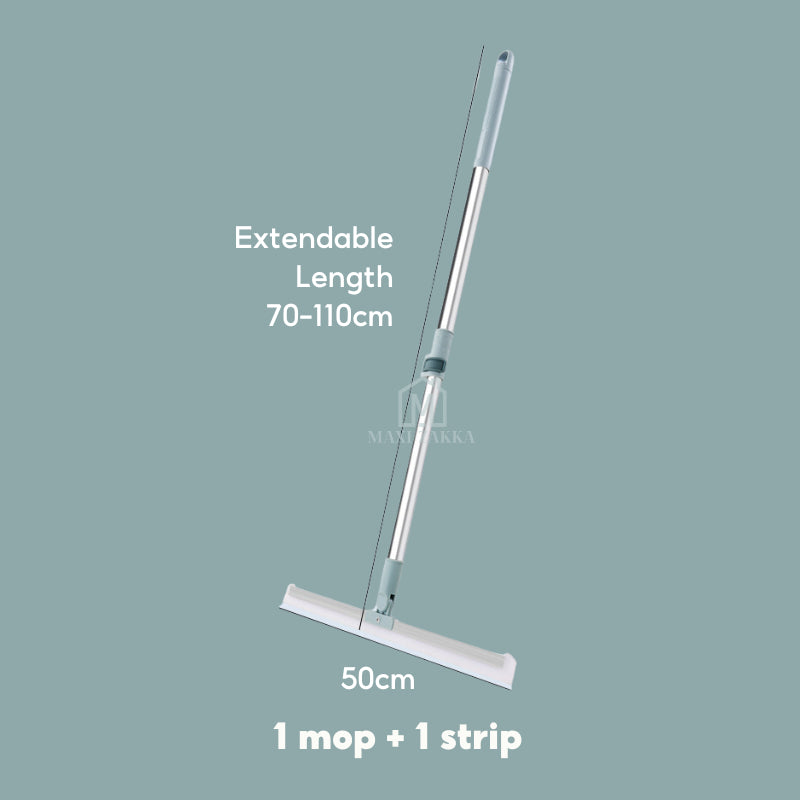 ๐ธ๐ฌ Ready Stock Magic Broom Sweeper Silicone Floor Scraper Extendable Floor Wiper Mop Bathroom Window Glass Cleaner 3 in1