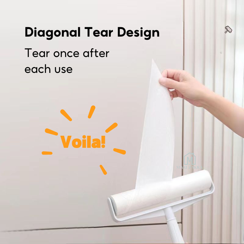๐ธ๐ฌ Ready Stock CHEAPEST Lint Roller Mop Dust Pet Hair Removal Extendable Rod Refill Sticky Paper Carpet Rug Bed Clothes