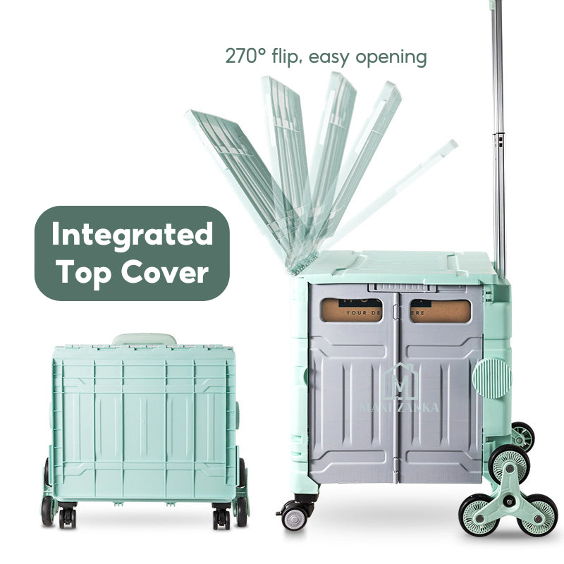 ๐ธ๐ฌ Ready Stock Foldable Grocery Shopping Trolley Large Utility Cart Collapsible Large Capacity Stair Climb 360 Rotatable