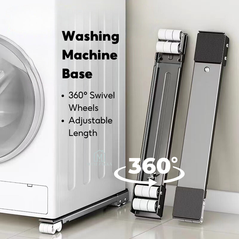 ๐ธ๐ฌReady Stock Washing Machine Base With Wheels Fridge Roller Base Refrigerator Stand Rack 360ยฐ Wheels