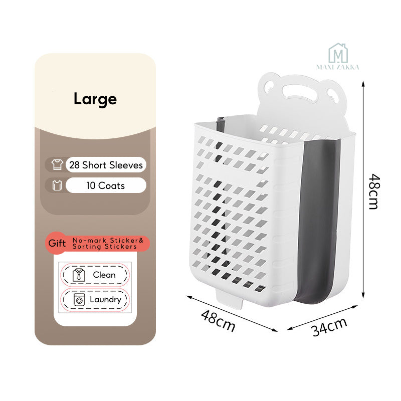๐ธ๐ฌ Ready Stock Foldable Laundry Basket Space Saving Dirty Clothes Storage Bag Shelves Toy Organizer Bathroom Large Capac