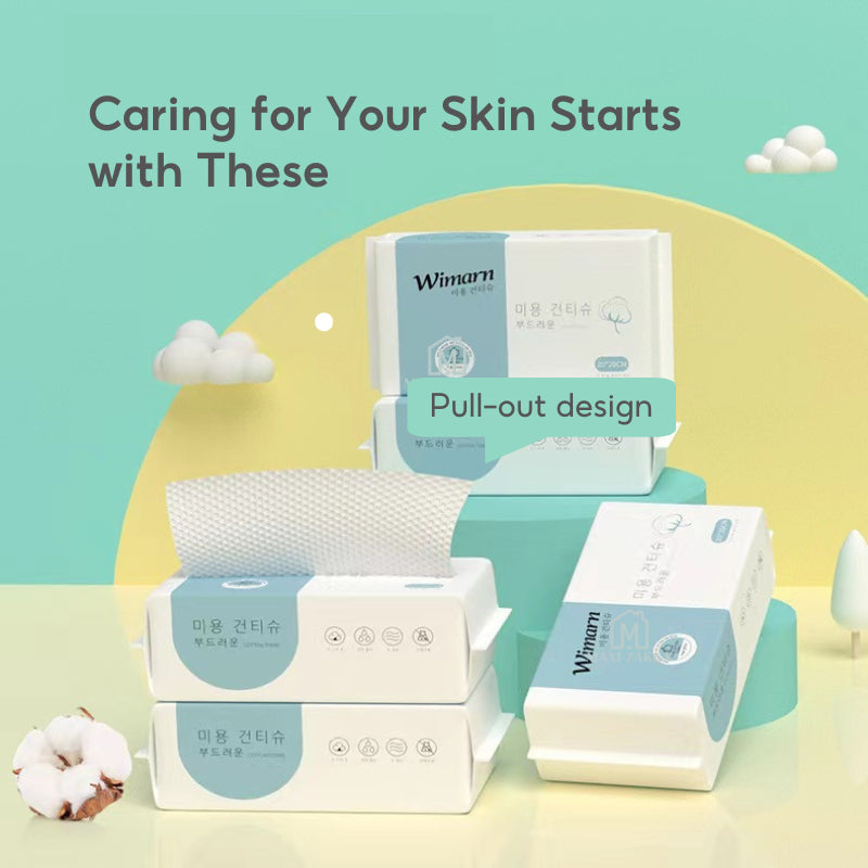 ๐ธ๐ฌ Ready Stock Disposable Towel Face Wash Towel Cleansing Tissue Beauty Makeup Removal Cotton Pearl Pattern